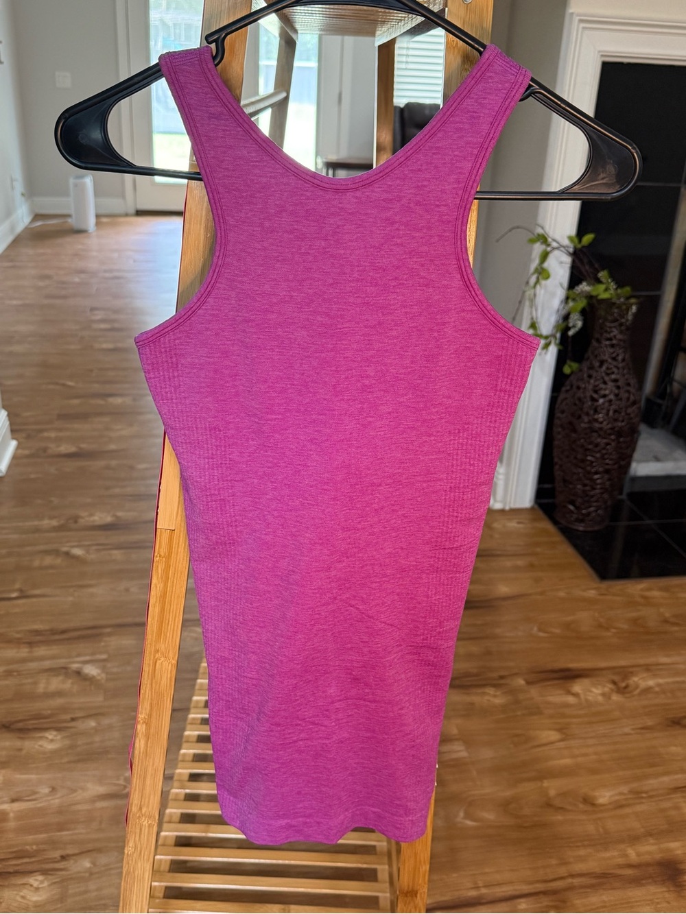 Lululemon Ribbed Racer Tank with shelf bra, size 4
